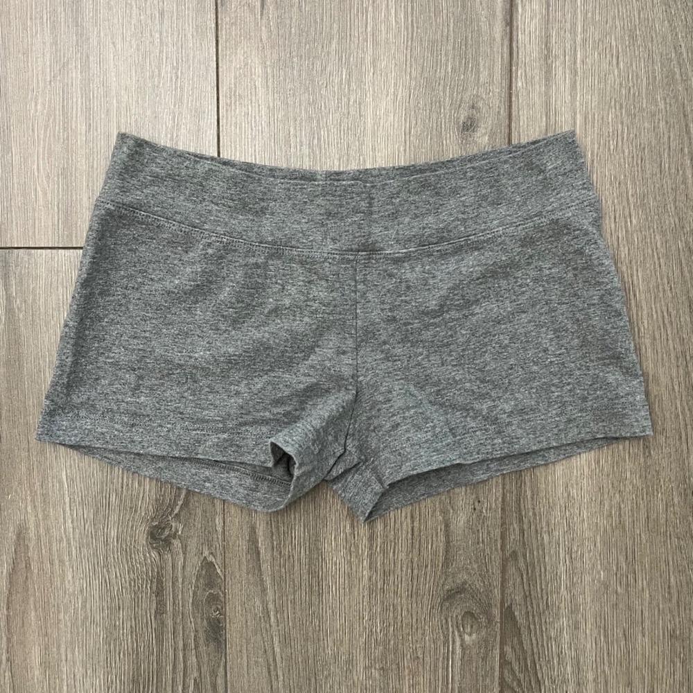 Hard Tail Forever Womens Gray Cotton Lycra Yoga Booty Shorts Size S Made in USA
